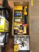 A quantity of Die Cast models, Corgi, Dinky and Die Cast road signs etc.