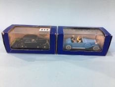 Two Die Cast 'Tin Tin' model cars