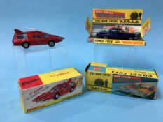 A Dinky 103 Spectrum Patrol car and a Corgi 497 The Man from Uncle, boxed