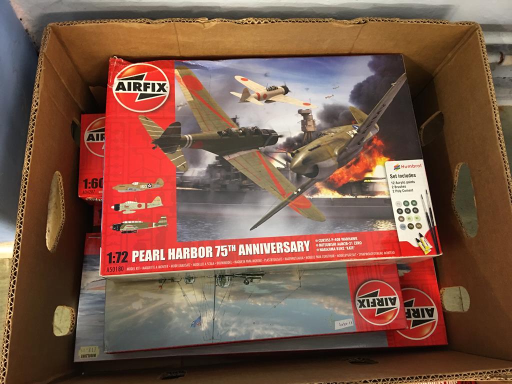 Two boxes of Airfix model making kits, aircraft, vehicle set, ships and starter sets etc., boxed - Image 2 of 6