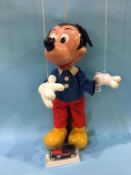 A large shop window display Pelham puppet 'Mickey Mouse', 56cm tall