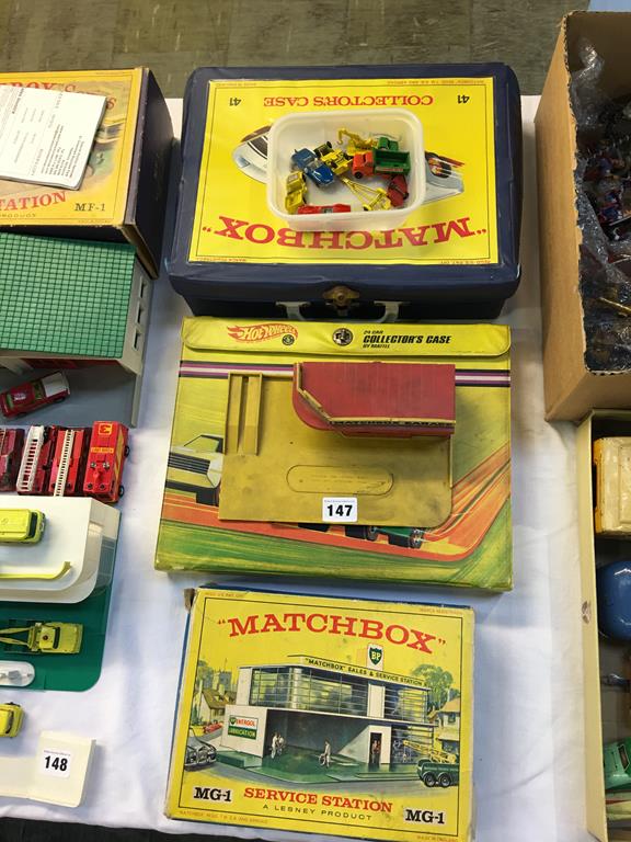 A quantity of Matchbox items to include; collectors case of Die Cast cars etc.