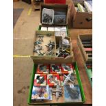 Quantity of Die Cast model aircraft, Tonka, Airfix etc., in five boxes