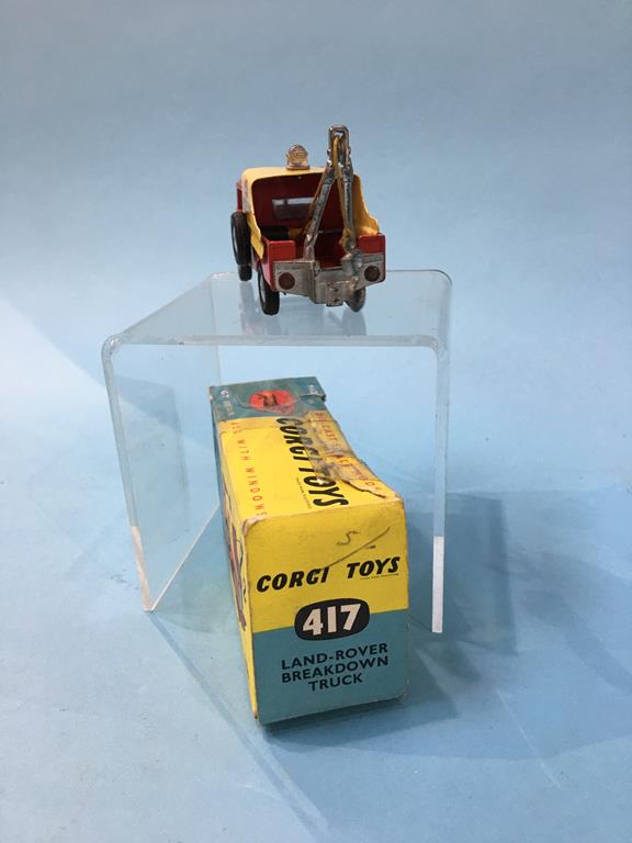 A Corgi 417 Land Rover breakdown truck, a 472 Public Address vehicle and a 477 Land Rover - Image 13 of 13