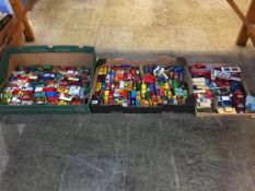 Three boxes of various Die Cast vehicles, Lesney, Matchbox etc.