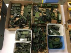 Seven boxes of Die Cast military vehicles and accessories, unboxed