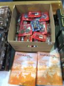 Fifty four Del Prado Napoleon At War figures , boxed, 50 magazines, a Men At War figure with