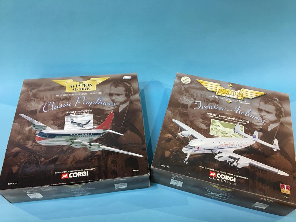 Eight Corgi 'The Aviation Archive Frontier' airliners Die Cast models, boxed - Image 5 of 5