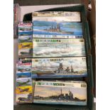 A quantity of model making kits, 1:700 Waterline series, Japanese naval planes, ships etc.