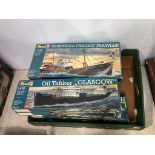 Ten Revell model kits