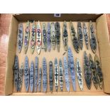 One tray of Triang Minic and other naval models