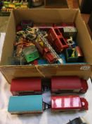 One box of Chipperfield Circus vehicles, trailers and accessories and a box of zoo animals (boxed)