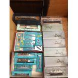 A quantity of boxed Triang Minic ships and various Atlas Collection ships etc.