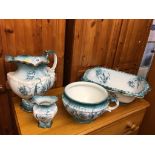 A Victorian four piece wash set