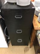 Modern black filing drawers