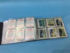 A folder of cigarette cards to include; Tom Thumb 1-30 'Britains Railways', Tom Thumb 1-30 '