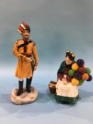 A Royal Doulton 'Old Balloon Seller' HN1315 and a Michael Sutty figure 'Sowar Skinners Horse, No