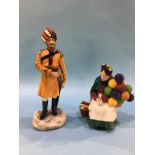 A Royal Doulton 'Old Balloon Seller' HN1315 and a Michael Sutty figure 'Sowar Skinners Horse, No