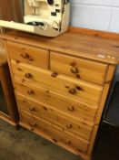 Pine chest of drawers