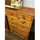 Pine chest of drawers