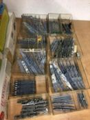 Ten small trays of Die Cast Triang Minic and other ships