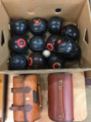 Sixteen bowling balls