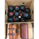 Sixteen bowling balls