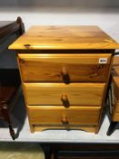 Pine bedside chest
