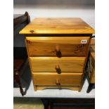 Pine bedside chest
