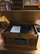 A Vintage collection record player and CD radio