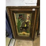 A Victorian painted mirror