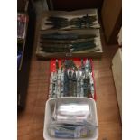 Four trays of Die Cast and plastic Triang Minic ships and other makes