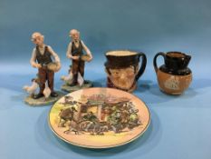 A quantity of Royal Doulton and two Capo Di Monte figures