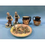 A quantity of Royal Doulton and two Capo Di Monte figures