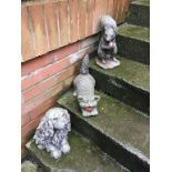 Three garden ornaments