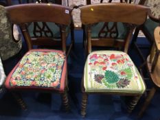 Pair of 19th century mahogany single chairs