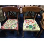 Pair of 19th century mahogany single chairs