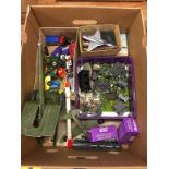 Box of Die Cast items etc.