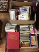 Quantity of postcards and stamp albums