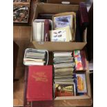 Quantity of postcards and stamp albums