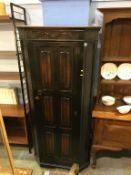 Oak hall wardrobe, 77cm high x 76.5cm wide