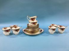 A Royal Albert Old Country Roses six piece tea service