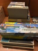Two boxes of Airfix, Playfix and Revell model kits