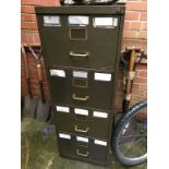 Four drawer metal filing cabinet