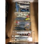 Quantity of Die Cast Triang Minic ships and other makes