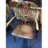 A stick back Windsor chair