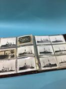 Approximately 188 black and white Maritime photographs and postcards of cruisers, steam ships,