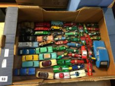 A tray of unboxed Die Cast Dinky, Corgi etc.