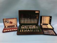 A Butler cutlery set and three cases of cutlery