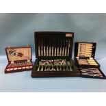 A Butler cutlery set and three cases of cutlery